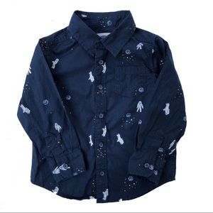 Boys Old Navy Astronaut Navy Blue Long Sleeve